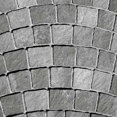 Semmelrock ARTE - Pest Buda kockakő 8 cm vastagságban, vegyes méretekben (íves kő, sarok kő). Platina szürke RENDELÉSRE