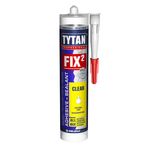 Tytan Szerelési Ragasztó Fix2 Clear, Színtelen 290 ml